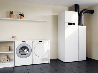 Wohnraumlüftung von eww Waschküche mit Waschmaschine