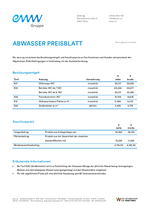 eww Abwasser Preisblatt 2023