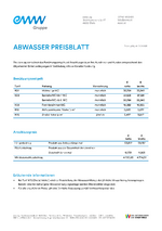 eww Abwasser Preisblatt 2023