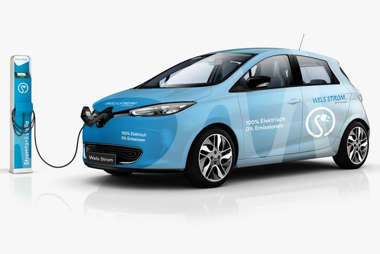 E-Carsharing Auto von Wels Strom E-Carsharing Auto von Wels Strom