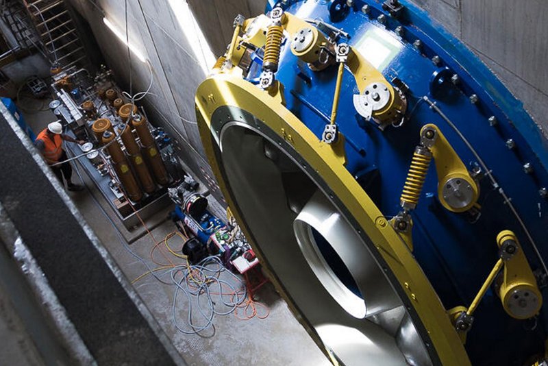 Kraftwerk_Traunleiten_Laufraeder Laufräder Wasserkraftwerk Traunleiten Wels Strom